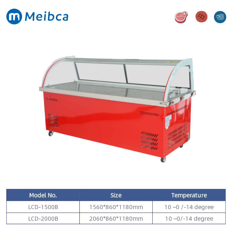 Commercial Meat Display Showcase Fridge Cooler For Sale